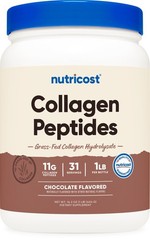 Nutricost Collagen Peptides Powder 1LB (454 G) (Chocolate) – Grass Fed Bovine…