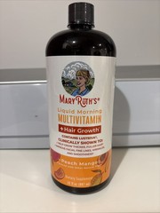 Mary Ruth’s Liquid Morning Multivitamin + Hair Growth -Peach Mango- 30oz./887ml
