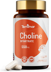 Choline Bitartrate 550Mg, Supports Liver & Brain Health, High Absorption Choline