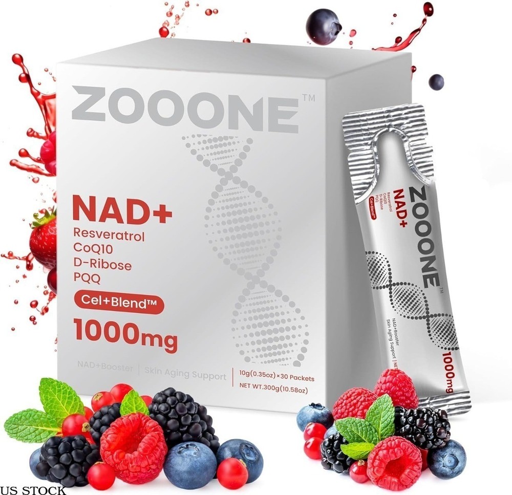 3/2x ZOOONE NAD+1000mg Liquid Packets Supplement – Premium Nicotinamide Riboside