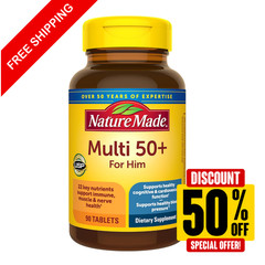 Nature Made Multi For Him 50+ Men’s Multivitamin 90 Tablets Gluten Free USA