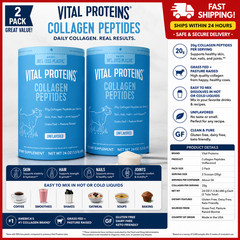 2 Pack Vital Proteins Collagen Peptides, Unflavored, 1.5 lbs