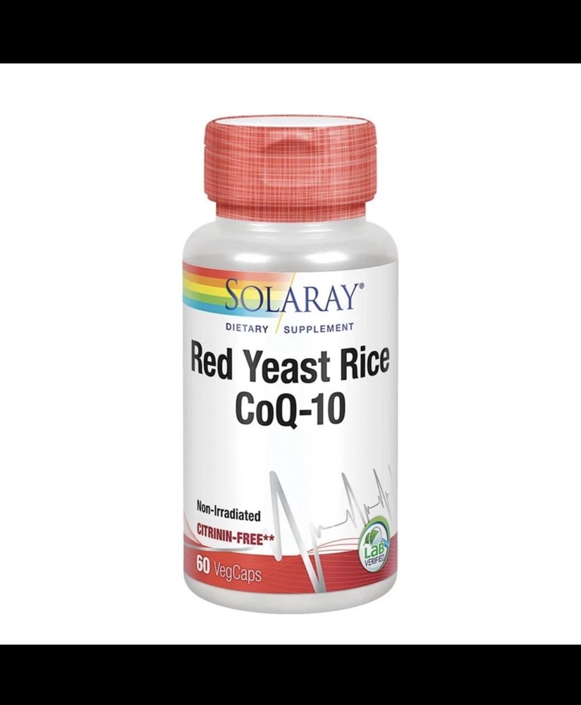 Solaray Red Yeast Rice Plus CoQ-10 | With Niacin | Exp: 8/29