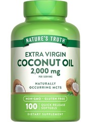 Nature’s Truth Extra Virgin Coconut Oil 2000Mg 100 Count Herbal Supplement