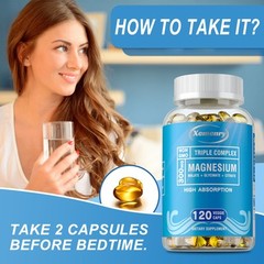 Triple Magnesium Complex -Magnesium Malate,Glycinate,Citrate,Sleep,Stress Relief