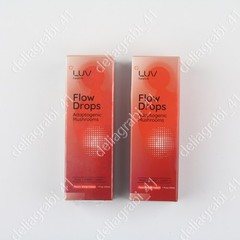 LUV Health Flow Drops-Adaptogen Mushroom Blend-Peach Watermelon Flavor 1-3pack