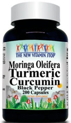 Moringa Oleifera 5000mg Turmeric Curcumin 2000mg Pepper 200 Caps Made In the USA