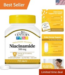 Niacinamide 500 mg Tablets – Prolonged Release for Energy & Skin Health