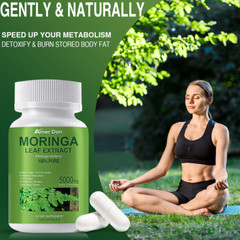 Organic Moringa Oleifera 5000mg Antioxidant 120 Caps No Preservative/Gluten Free