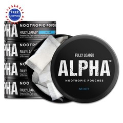Fully Loaded Alpha Nootropic Mint 5 Cans 15 Pouches Effective Nootropic Delivery