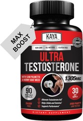 Natural Testosterone Booster 90ct Magnesium Zinc Tribulus Horny Goat Weed