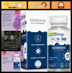 Berberine Phytosome Supplement – 9X Absorption, Vegan, Easy to Digest, 30 Servin