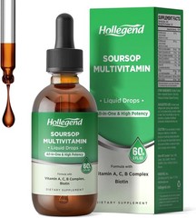 Soursop Multivitamin Liquid Drops, Methylated Multivitamin with Graviola 2 Fl Oz