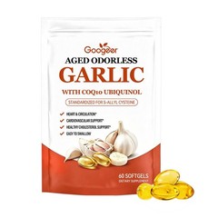 Odorless Aged-Resilia Garlic Extract 600mg Softgels (60 Count) with CoQ1*