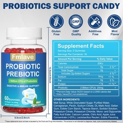 Probiotic Gummies for Women, Men & Teens 2 Billion CFUs Immune & Gut Health 60pc