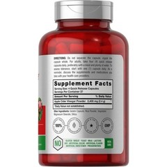 Non-GMO Horbäach Apple Cider Vinegar 2400mg Supplement 150 Capsules Gluten NEW