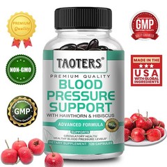 Blood Pressure Support -13 Herbs & Vitamins for Balanced Blood Pressure-120 Caps