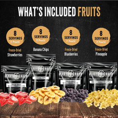 , Fruit & Veggie Mix, Non-Perishable Freeze-Dried Food, 30-Year Shelf Life, Port