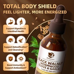 Black Walnut Wormwood Tincture – Rapid Gut Cleanse & Digestive Health 60ML
