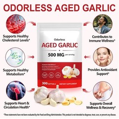 Aged Garlic Extract 500mg 15:1 Odorless High Potency Garlic Softgels Capsules