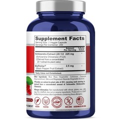 NusaPure Schizandra Berries Extract 4500mg, 200 Vegan Capsules Non-GMO
