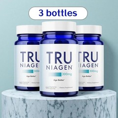 3 Pack Tru Niagen Nicotinamide Riboside Chloride 300mg 90 NR Vegetarian Capsules