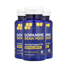 3-Pack Dopamine Brain Food Capsules – High Quality Daily Mental Drive Relief – H