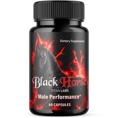 (1 Pack) Black Horse Advanced Male Health Support Supplement BlackHorse 60 Caps
