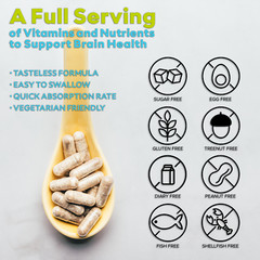 NeuroMax Nootropic Pills Natural Formula Brain Supplement 300 Capsules