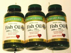 3 Nature’s Bounty Fish oil 1400mg, 980mg of Omega-3, 130 Softgels Each, 390 ct
