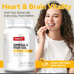 Omega-3 Fish Oil Brain Vitality & Heart Health Cold Suitable for Young Adults