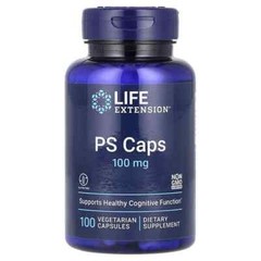 Life Extension PS Caps 100 caps Phosphatidylserine 100mg Non GMO/No Gluten/Veg