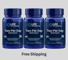 3 X Life Extension Two-Per-Day Multivitamin (120Caps) Over 25 Vitamins Minerals