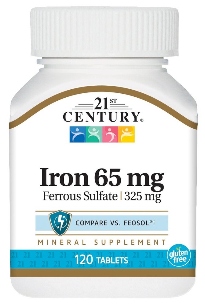 21st Century High Potency Iron Vitamin | 65 Mg | 120 Tabs