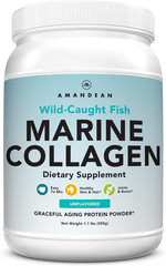 Amandean Marine Collagen Peptides Powder, Hydrolyzed Fish Collagen, 500g