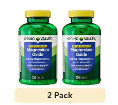 2 PACK Spring Valley Magnesium Bone & Muscle Health Dietary Supplement Tablets