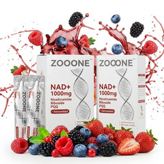 ZOOONE NAD+ 1000mg 2-Pack Mixed Berry Anti-Aging Cellular Energy 60 Packets