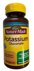 Potassium Gluconate Nature Made Tablets – 550mg – 100 Count – Ex: 10/27