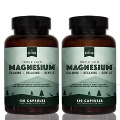 Natural Rhythm Triple Calm Magnesium 150 mg 2 Pack – Magnesium Supplement wi…