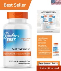 Doctor’s Best Nattokinase 2000 FU for Enhanced Blood Flow – 90 Capsules