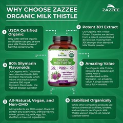 Milk Thistle Capsules – 30:1 Extract, 80% Silymarin for Antioxidant Health