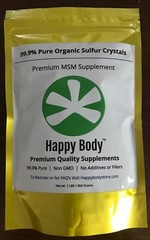 Organic Sulfur Crystals HappyBody- 99% Pure MSM Premium MSM 1lb -454 Grams NEW