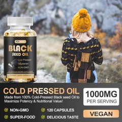 Black Seed Oil 1000mg 120/240/480 Capsules – Cold Pressed Black Cumin Seed Oil