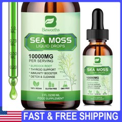 Sea Moss -10000mg Irish Sea Moss Liquid Drops with Bladderwrack Supplement 60ml