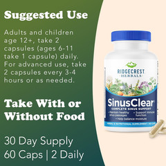 Ridgecrest Herbals Sinusclear, Complete Formula for Sinus and Nasal Health with