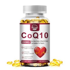 CoQ10 200mg Capsule – Heart Health & Cellular Energy Ubiquinol Support Cap Pills