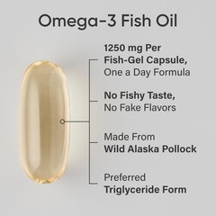 Triple Strength Omega-3 Fish Oil from Wild Alaska Pollock – Heart & Brain Sup…