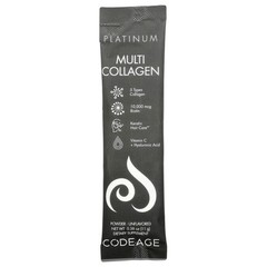 Platinum, Multi Collagen Peptides, Biotin, Keratin, Vitamin C, Unflavored, 30