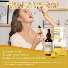 Magnesium Glycinate Liquid Plus Vitamin C & Zinc Potassium Support Mood, Nervous