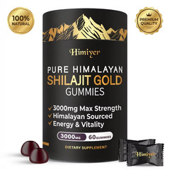 Pure Shilajit Gold gummies- 3000mg Ginger Ginseng Ashwagandha Multi Mineral